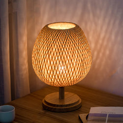 Rustic Elegance Rattan Lamp