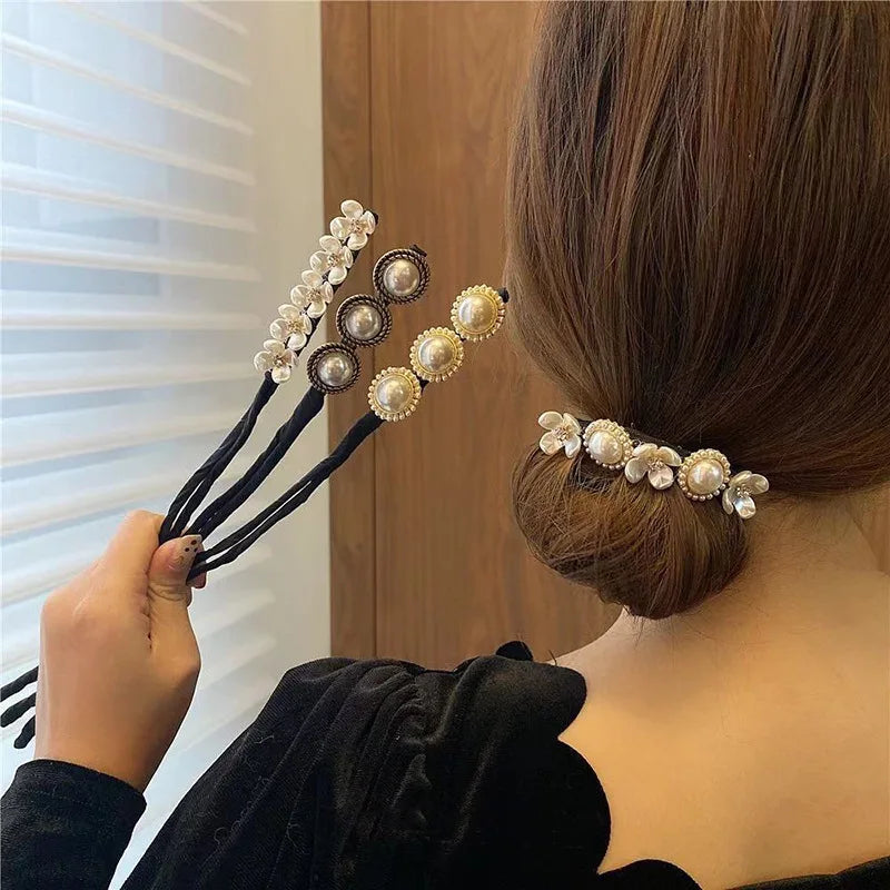 Pearl Flower Hair Bun