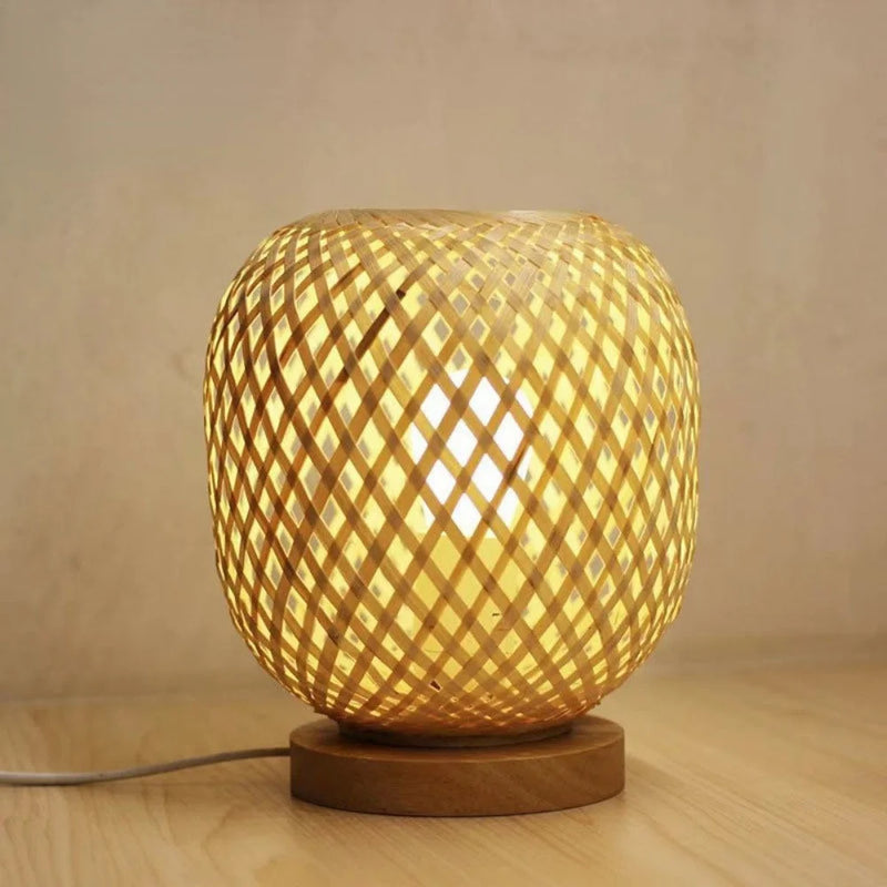 Nordic Wood Bamboo Lamp