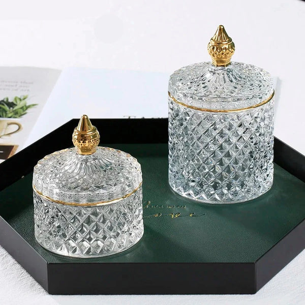 Elegant Glass Storage Jar