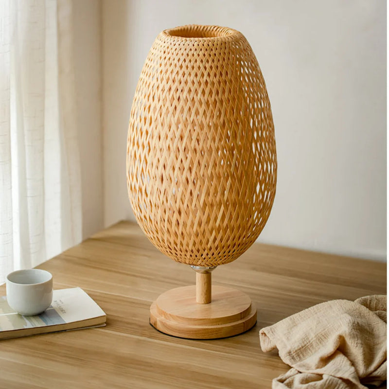 Rustic Elegance Rattan Lamp