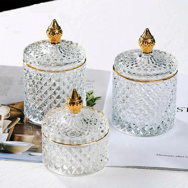 Elegant Glass Storage Jar