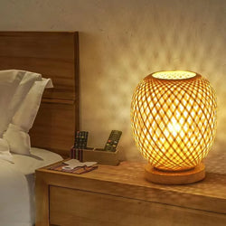 Nordic Wood Bamboo Lamp