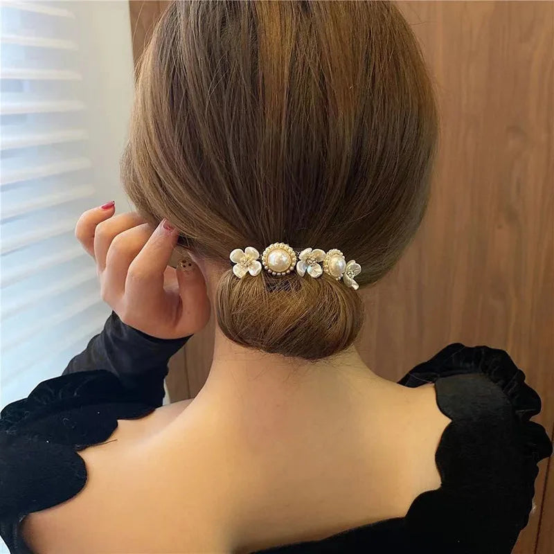 Pearl Flower Hair Bun